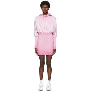 Opening Ceremony Pink Rose Crest Hoodie Dress XS